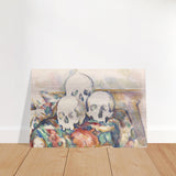 vintage wall art print the three skulls by paul cezanne