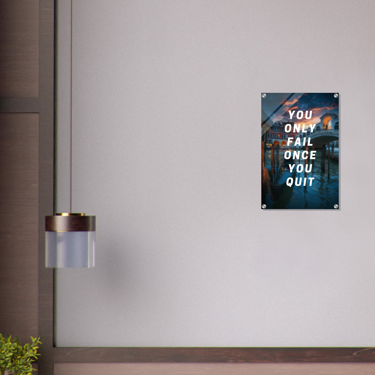 da vinci motivational wall art quit