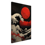  modern wall art print modern art red moon