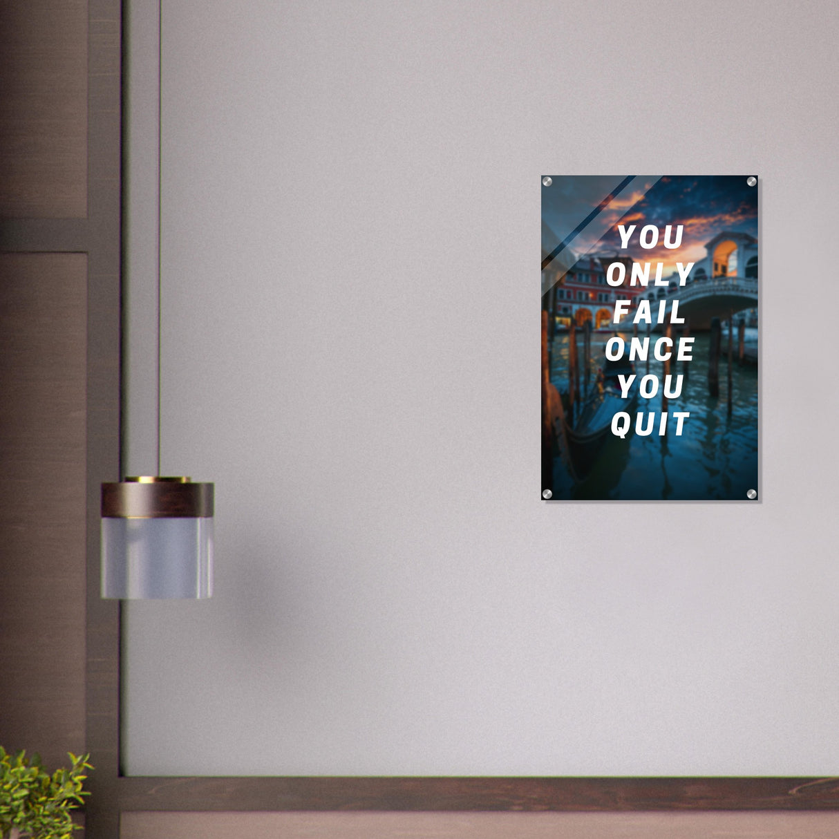 da vinci motivational wall art quit