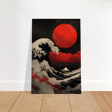  modern wall art print modern art red moon