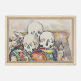 vintage wall art print the three skulls by paul cezanne