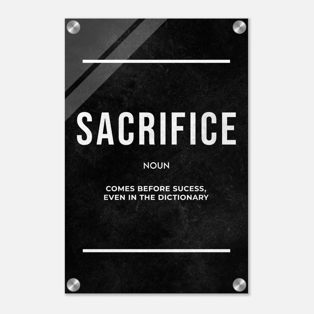  motivational wall art print sacrifice