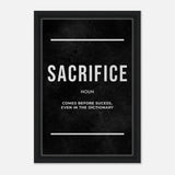  motivational wall art print sacrifice