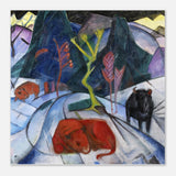 red bison by franz marc