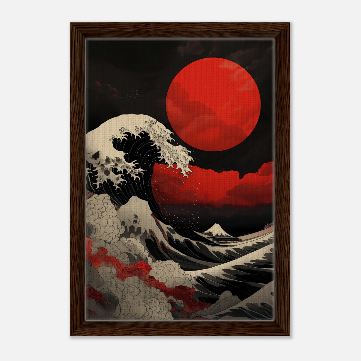  modern wall art print modern art red moon