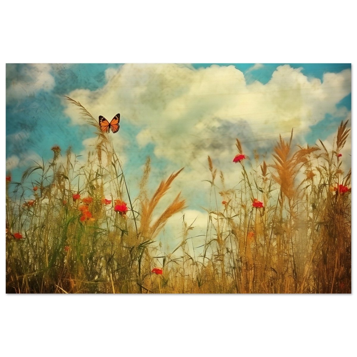 A Dance in the Wild | Contemporary Nature wall art Print - Wood Prints - 60x90 cm / 24x36″ - 