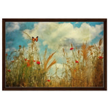 A Dance in the Wild | Contemporary Nature wall art Print - Framed Canvas - 50x75 cm / 20x30″ - Dark wood frame