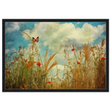 A Dance in the Wild | Contemporary Nature wall art Print - Framed Canvas - 60x90 cm / 24x36″ - Black frame