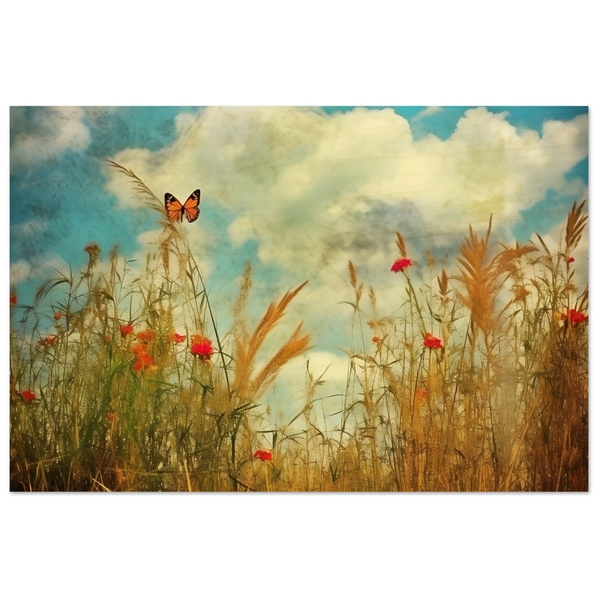 A Dance in the Wild | Contemporary Nature wall art Print - Wood Prints - 30x45 cm / 12x18″ - 