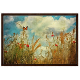 A Dance in the Wild | Contemporary Nature wall art Print - Framed Canvas - 60x90 cm / 24x36″ - Dark wood frame