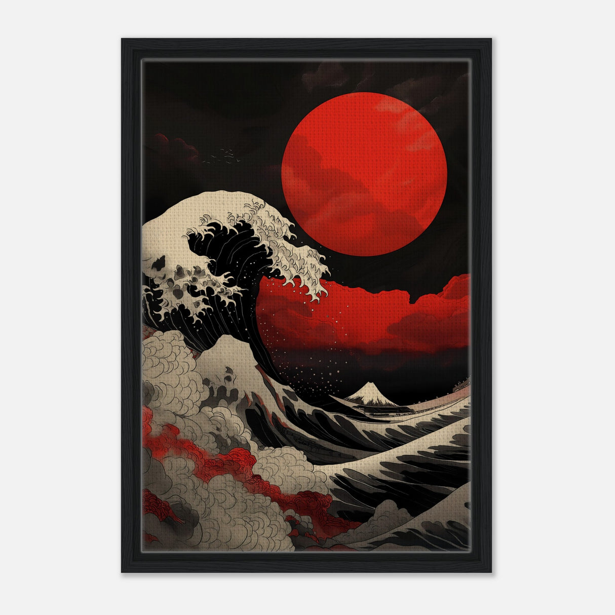  modern wall art print modern art red moon