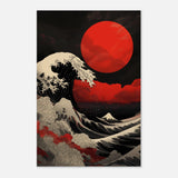  modern wall art print modern art red moon