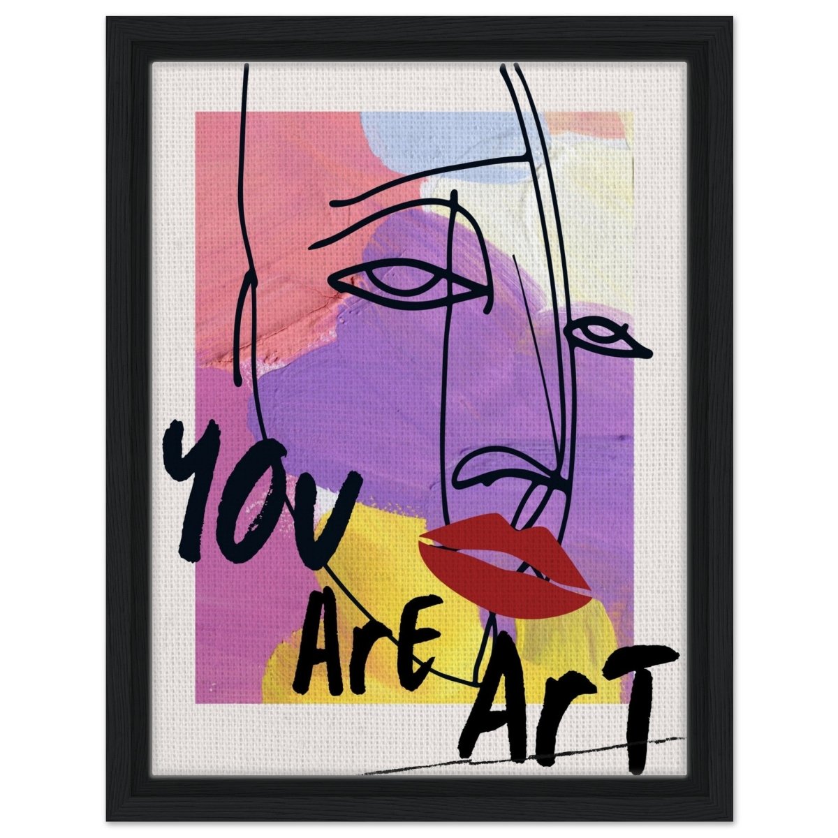 Abstract Expression: You Are Art | Wall art Print - 30x40 cm / 12x16″ - Framed Canvas - Black frame