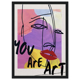 Abstract Expression: You Are Art | Wall art Print - 50x70 cm / 20x28″ - Framed Canvas - Black frame