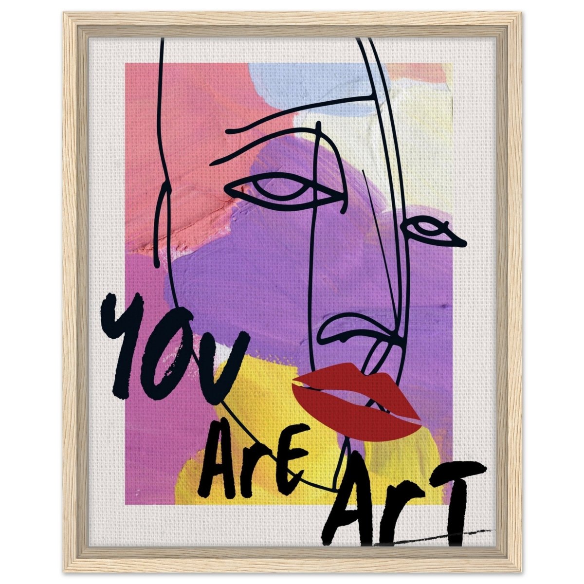 Abstract Expression: You Are Art | Wall art Print - 40x50 cm / 16x20″ - Framed Canvas - Wood frame