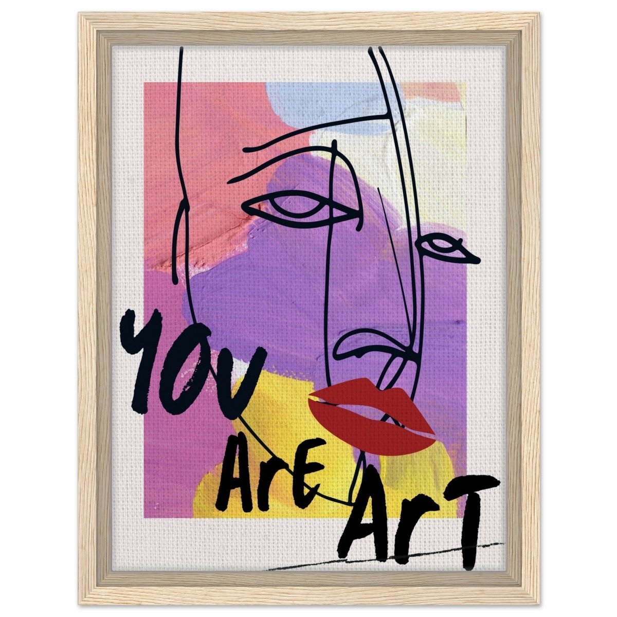 Abstract Expression: You Are Art | Wall art Print - 30x40 cm / 12x16″ - Framed Canvas - Wood frame