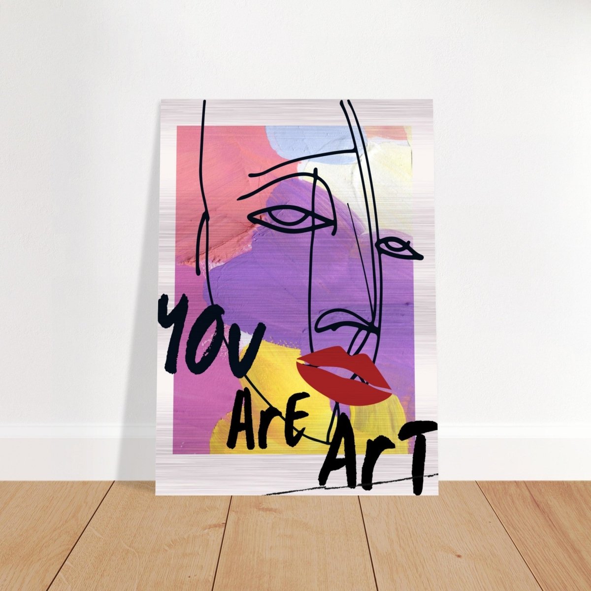 Abstract Expression: You Are Art | Wall art Print - 50x70 cm / 20x28″ - Brushed Aluminum Print - 