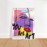 Abstract Expression: You Are Art | Wall art Print - 50x70 cm / 20x28″ - Brushed Aluminum Print - 