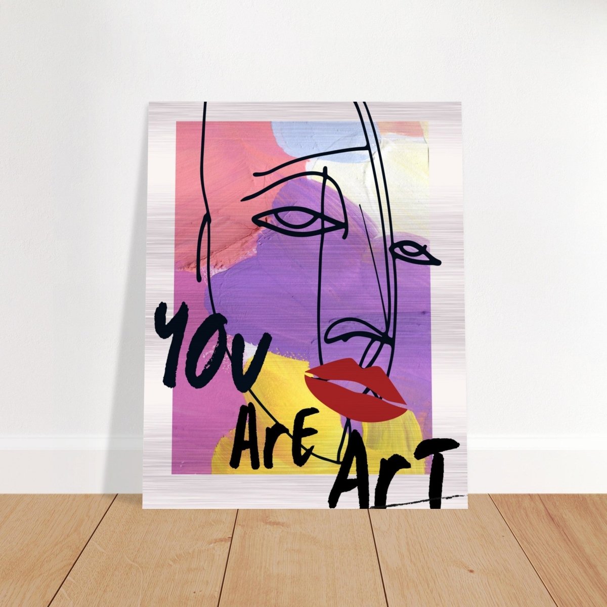 Abstract Expression: You Are Art | Wall art Print - 40x50 cm / 16x20″ - Brushed Aluminum Print - 