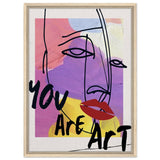 Abstract Expression: You Are Art | Wall art Print - 50x70 cm / 20x28″ - Framed Canvas - Wood frame