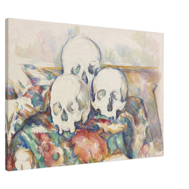 vintage wall art print the three skulls by paul cezanne