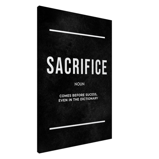  motivational wall art print sacrifice