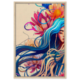 blooming whispers surreal floral femme fantasy wall art print40x60 cm / 16x24″Aluminum Print