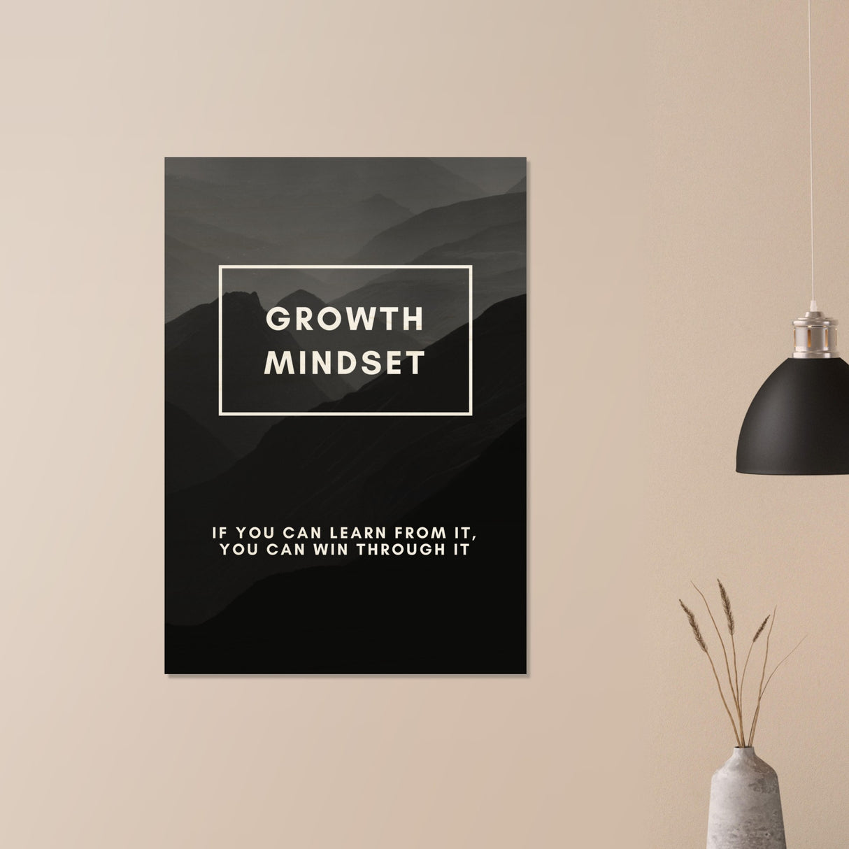  motivational wall art growth mindset