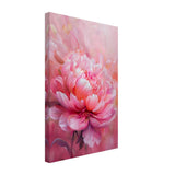 Blossom Radiance – Peony in Bloom | Modern Floral Art - 30x45 cm / 12x18″ - Canvas - 