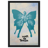 Butterfly Punk V2 | Pop Art wall art print - Framed Canvas - 40x60 cm / 16x24″ - Black frame