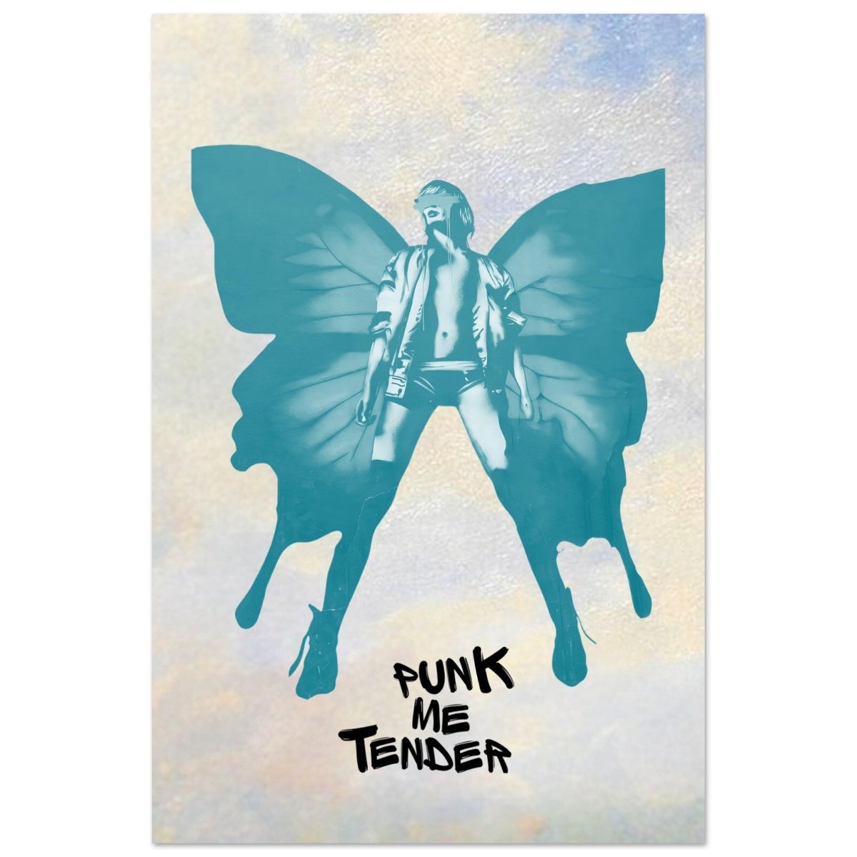 Butterfly Punk V2 | Pop Art wall art print - Aluminum Print - 30x45 cm / 12x18″ - 