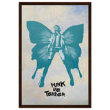 Butterfly Punk V2 | Pop Art wall art print - Framed Canvas - 60x90 cm / 24x36″ - Dark wood frame