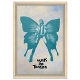 Butterfly Punk V2 | Pop Art wall art print - Framed Canvas - 30x45 cm / 12x18″ - Wood frame