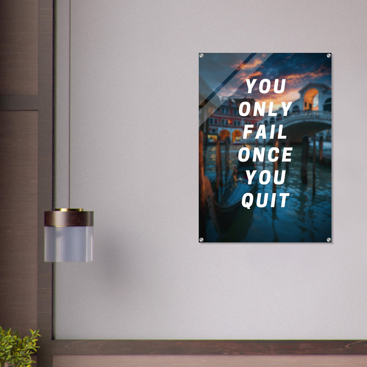 da vinci motivational wall art quit