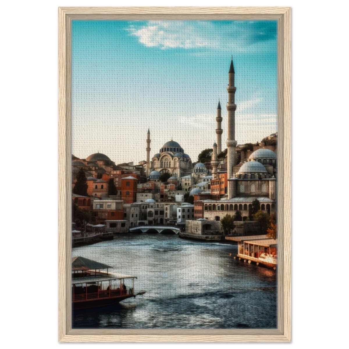 City of Minarets | Timeless Istanbul - Framed Canvas - 40x60 cm / 16x24″ - Wood frame