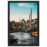 City of Minarets | Timeless Istanbul - Framed Canvas - 40x60 cm / 16x24″ - Black frame