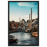 City of Minarets | Timeless Istanbul - Framed Canvas - 60x90 cm / 24x36″ - Black frame