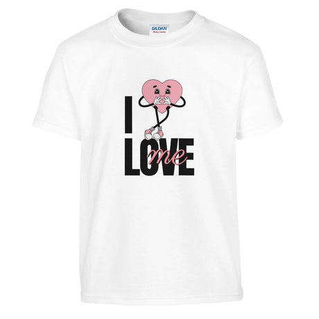 Classic Kids Crewneck T-shirt | I Love Me - XS - White - 