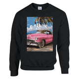 Classic Unisex Crewneck Sweatshirt & Organic Unisex USA Made Crewneck T-Shirt with Retro Getaway print - 2XL - Classic Unisex Crewneck Sweatshirt | Gildan® 18000 - Black