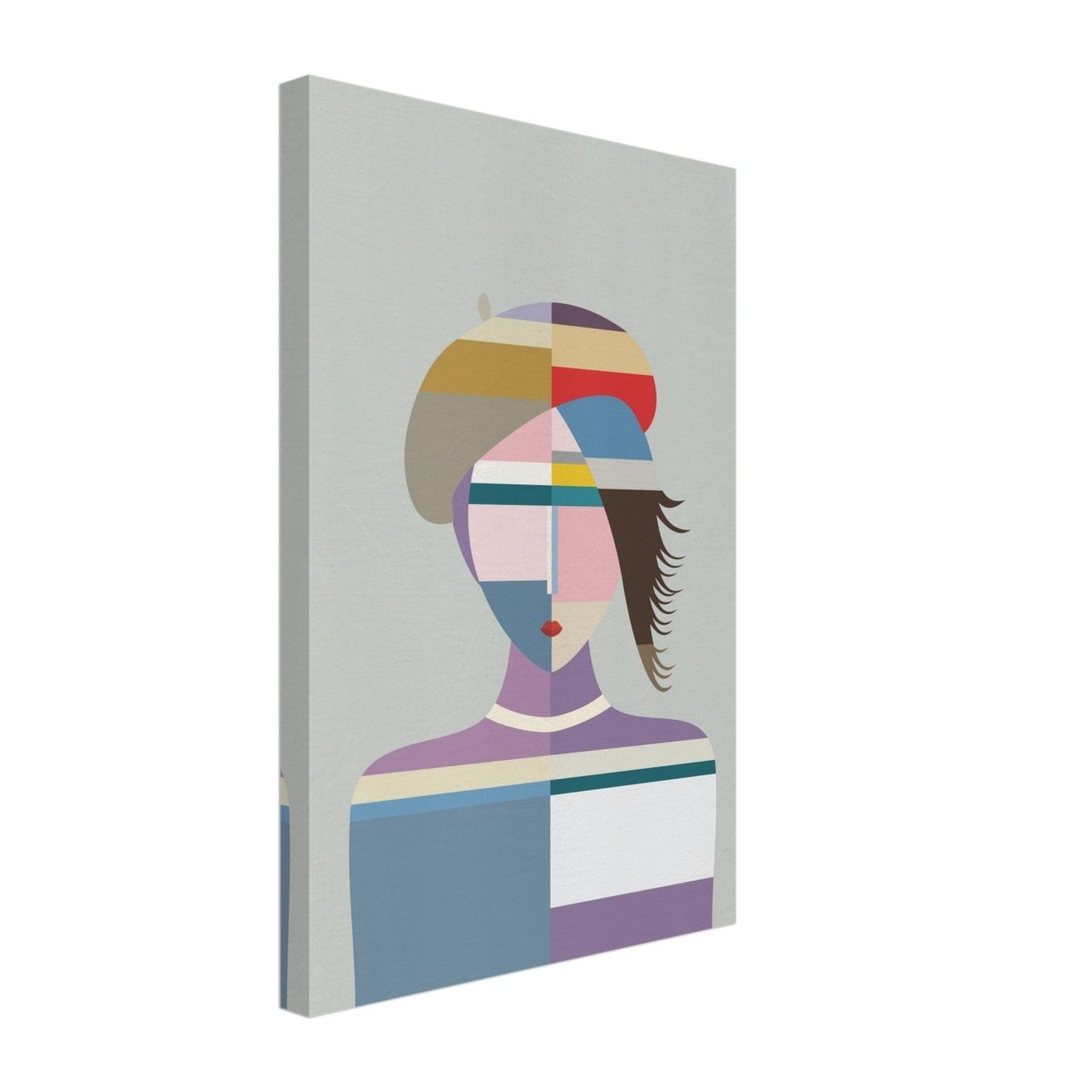 Cubist Muse – A Modern Take on Abstract Portraiture - Canvas - 30x45 cm / 12x18″ - 