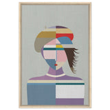 Cubist Muse – A Modern Take on Abstract Portraiture - Framed Canvas - 60x90 cm / 24x36″ - Wood frame