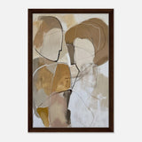 Da Vinci Abstract Art Wall art print | Abstract Expressionism - Framed Canvas - 40x60 cm / 16x24″ - Dark wood frame