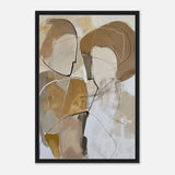 Da Vinci Abstract Art Wall art print | Abstract Expressionism - Framed Canvas - 60x90 cm / 24x36″ - Black frame