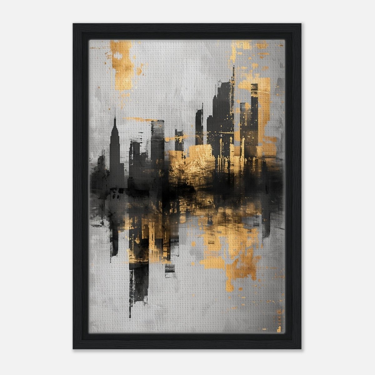 Da Vinci Abstract Wall art Print - Framed Canvas - 30x45 cm / 12x18″ - Black frame