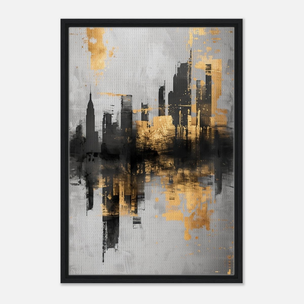 Da Vinci Abstract Wall art Print - Framed Canvas - 50x75 cm / 20x30″ - Black frame