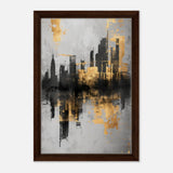 Da Vinci Abstract Wall art Print - Framed Canvas - 30x45 cm / 12x18″ - Dark wood frame