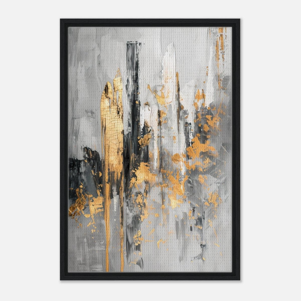 Da Vinci Abstract Wall art Print - Framed Canvas - 50x75 cm / 20x30″ - Black frame