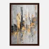 Da Vinci Abstract Wall art Print - Framed Canvas - 40x60 cm / 16x24″ - Dark wood frame