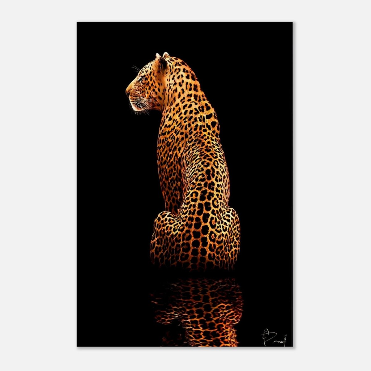 Da Vinci Animal Kingdom Wall art print | Wildlife | Leopard - Wood Prints - 40x60 cm / 16x24″ - 20 mm